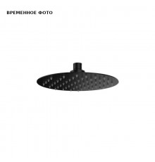 Верхний душ с шарнирным соединением 20 см, черный матовый