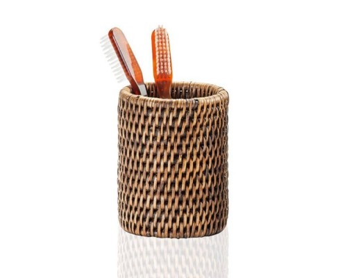 Стакан, Decor Walther, BASKET, BER, шгв 80-80-105, цвет-ротанг темный (Rattan dunkel)