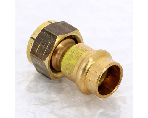 Муфта пресс-В с накидной гайкой плоская прокладка бронза Profipress G VIEGA 15х1/2