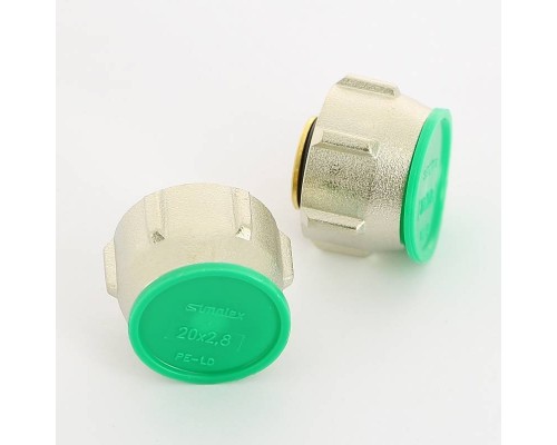 Соединитель обжим-В Simplex 20(2.8) х 3/4" ЕК (компл. 2 шт) для полиэтиленовых труб