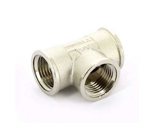 Тройник В никелированный TIEMME 1/2" Тройник В никелированный TIEMME 1/2"