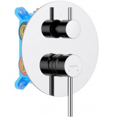 AQ1347CR ЕВРОПА смеситель для ванны 3 режима (внешняя и скрытая часть) AQ1347CR