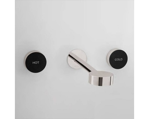 Смеситель для раковины, Cisal, Slim, цвет-Polished Nickel/Night Black Смеситель для раковины, Cisal, Slim, цвет-Polished Nickel/Night Black