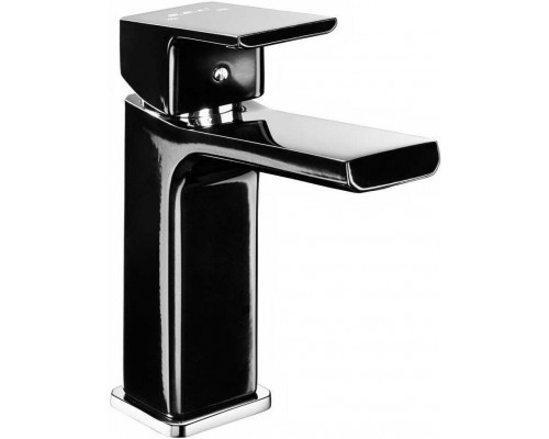 103508989EX TIERA смеситель для раковины 121 без донного клапана черный /хром 103508989EX