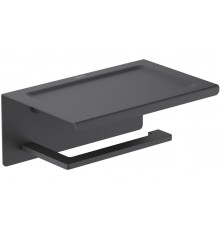 AQ4309MB ЛИБРА бумагодержатель с полкой, матовый черный AQ4309MB