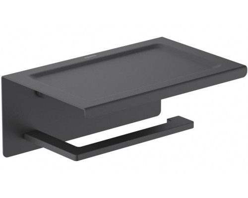 AQ4309MB ЛИБРА бумагодержатель с полкой, матовый черный AQ4309MB