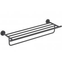 AQ4215MB ОБЕРОН полка для полотенец, матовый черный AQ4215MB