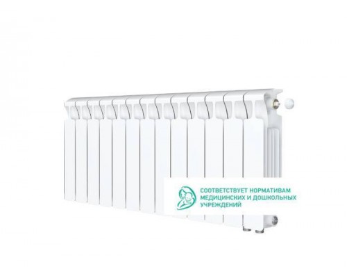 Rifar Monolit Ventil 350 13 секций, нижнее правое подключение (белый)