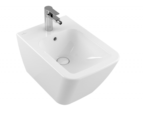 Биде, Villeroy&Boch, Finion, подвесной, шгв 375-560-315, CeramicPlus, цвет биде-альпийский белый (белый Alpin)
