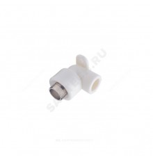 Угольник PP-R бел комб Дн20х1/2" НР с креплением PRO VALFEX 10121020-PRO