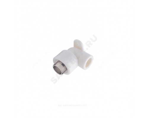 Угольник PP-R бел комб Дн20х1/2" НР с креплением PRO VALFEX 10121020-PRO