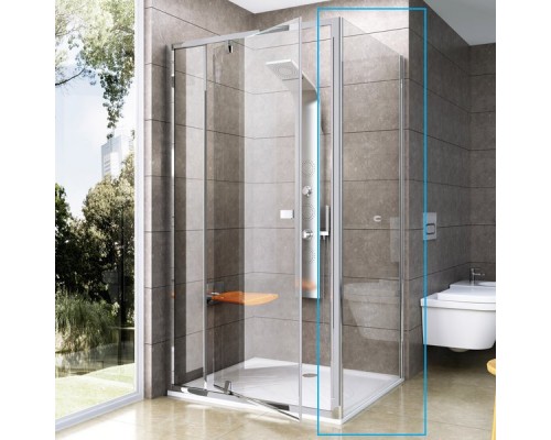 PPS-100 блестящая + Транспарент, PIVOT жесткая душевая стенка 90GA0C00Z1