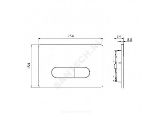 Кнопка д/инст OLEAS M1 бел механ Ideal Standard R0115AC