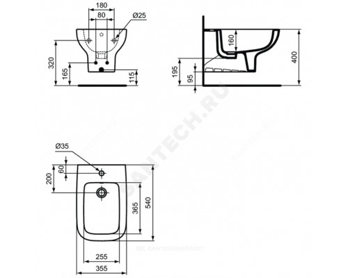 Биде подвес I.life A 1/отв Ideal Standard T471801