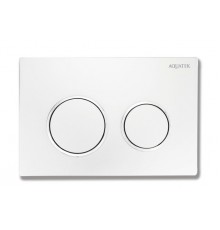 TDI-0000001 (007A) Панель смыва Small Белая глянец ободок хром (клавиши круглые) для INS-0000018 с верхней кнопкой смыва TDI-0000001