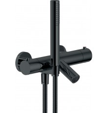 VE125010/2FLP VELIS термостатический смеситель для ванны, с ручным душем и шлангом 150 см, глянцевый черный VE125010/2FLP