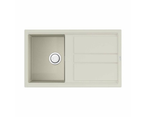 Мойка, OMOIKIRI, Kitagawa, шгв 860-510-200, отверстия для смесителя-2 промаркированных, цвет-белый