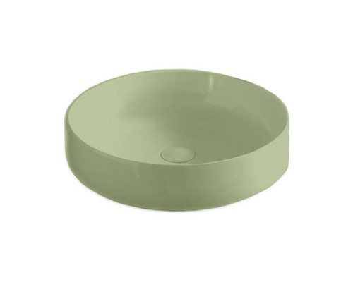 Раковина, Artceram, Cognac, шгв 480-480-125, отверстия для смесителя-отсутствуют, цвет-Green salvia