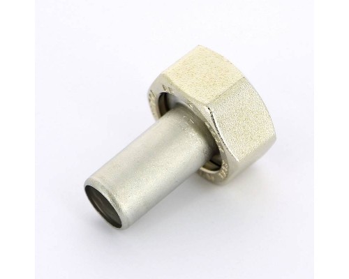 Муфта-вставка с накидной гайкой Sanpress Inox Viega 15х3/4" ВР нерж. сталь плоская прокладка