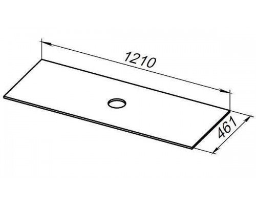 Allen Brau Reality Столешница 121x46,1x1h см, цвет: белый 1.32026.K