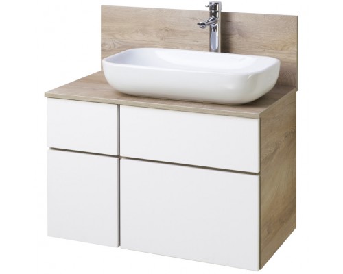 1A2445K0MIX40 Набор: 1A244501MIX40 Тумба-умывальник Мишель 80 Дуб Эндгрейн/ 1AX169WBXX000 Раковина Инфинити/ 1A253003MIX40 Мишель 80 Дуб Эндгрейн 1A2445K0MIX40