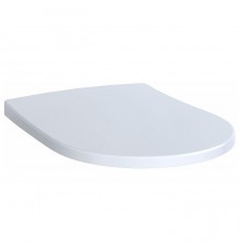 500.605.01.2 Acanto сиденье с крышкой, Slim, внахлест, антибак, быстросъём. плавное опускание, петли: хромированная латунь, Белый / Глянцевый 500.605.01.2