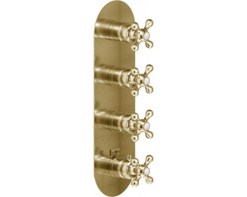 GRC5104BR GRAZIA термастатический смеситель на 4 потребителя (внешняя часть), бронза GRC5104BR