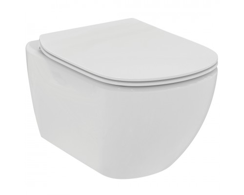 T536001 TESI Подвесной безободковый унитаз с технологией RimLS+ (крышка в комплекте) T536001