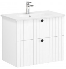 69436 Модуль Root Groove 80 см с круглой раковиной, 2 ящика, матовый белый 69436