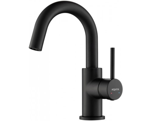 AQ1307MB ЕВРОПА смеситель для раковины, без донного клапана, матовый черный AQ1307MB