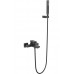 AQ1649MB ЛИБРА смеситель для ванны с душевым набором 1jet, матовый черный AQ1649MB
