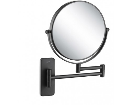 AQ4911MB зеркало косметическое настенное 5х, матовый черный AQ4911MB