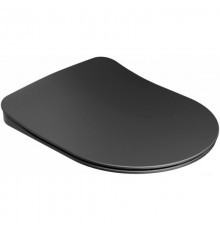 Сиденье для унитаза Uni Chrome Flat ЧЕРНОЕ X01795