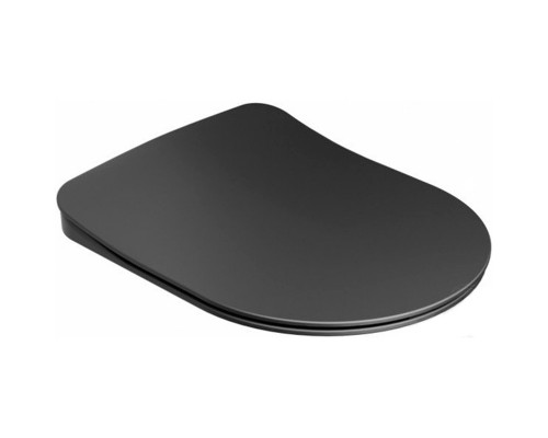 Сиденье для унитаза Uni Chrome Flat ЧЕРНОЕ X01795