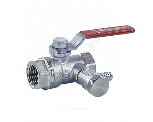 Кран шар лат спуск R250DS Ду25 Ру35 м/м рыч Giacomini R250SX005