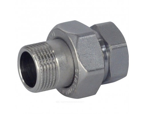 Соединитель лат американка Ду40 м/р хром Giacomini R18X017