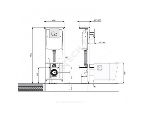 Система инсталл Лайн б/о унитаз+кн/бел сид дюр микр Сантек 1.WH50.1.750