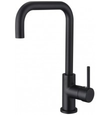 AQ1080MB ВЕГА смеситель для кухни (квадратный излив), матовый черный AQ1080MB