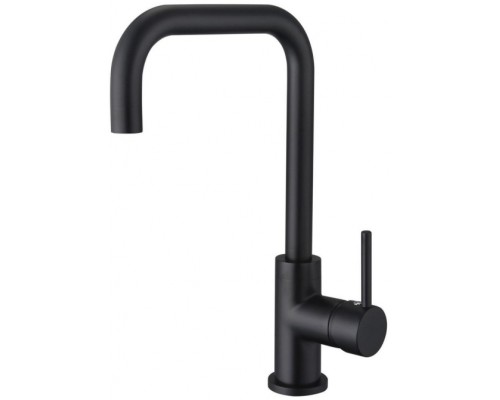 AQ1080MB ВЕГА смеситель для кухни (квадратный излив), матовый черный AQ1080MB