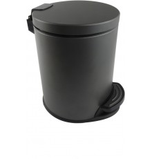 AQ4016MB ВЕГА корзина для мусора с педалью 5л, матовый черный AQ4016MB