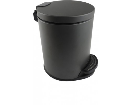 AQ4016MB ВЕГА корзина для мусора с педалью 5л, матовый черный AQ4016MB