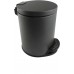 AQ4016MB ВЕГА корзина для мусора с педалью 5л, матовый черный AQ4016MB