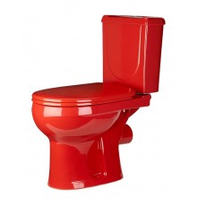 40360110402 Унитаз-компактИридаСтандарт/ красный, нижний подвод воды, горизонтальный выпуск(старый арт. 40360130402) 40360110402