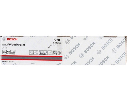 Шлифовальная бумага BOSCH C470, K40, 225 мм, 9 отв, 25 шт (2608621032)