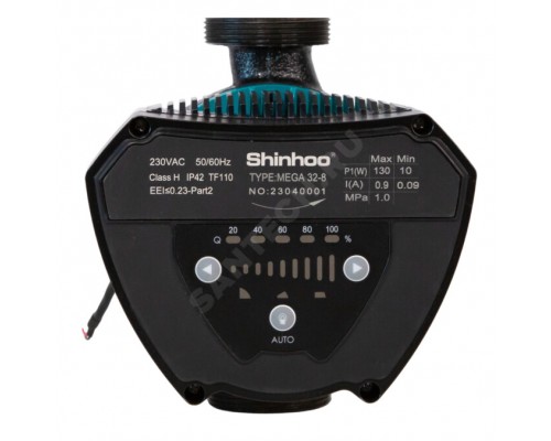 Насос циркул MEGA 25-8 PN10 230В в/к Shinhoo 71121001 Насос циркул MEGA 25-8 PN10 230В в/к Shinhoo 71121001