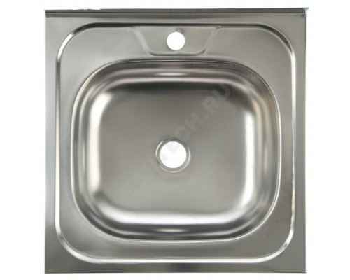 Мойка нерж AISI 430 накладн 500х500 0,6мм б/сиф 1 1/2 TRIO 50х50