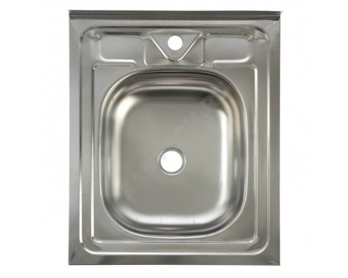 Мойка нерж AISI 430 накладн 500х600 0,6мм б/сиф 1 1/2 TRIO 50х60