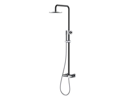 Boheme Stick Душевая стойка с верхним душем 30х57х112,5h см, цвет: хром/черный 128-BCR.2