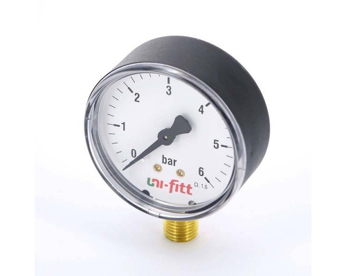 Манометр радиальный 1/4" UNI-FITT 10 бар 63 мм Манометр радиальный 1/4" UNI-FITT 10 бар 63 мм