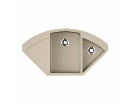 Мойка, OMOIKIRI, Sakaime, шгв 1057-575-230, отверстия для смесителя-6 промаркированных, чаши-2, цвет-бежевый